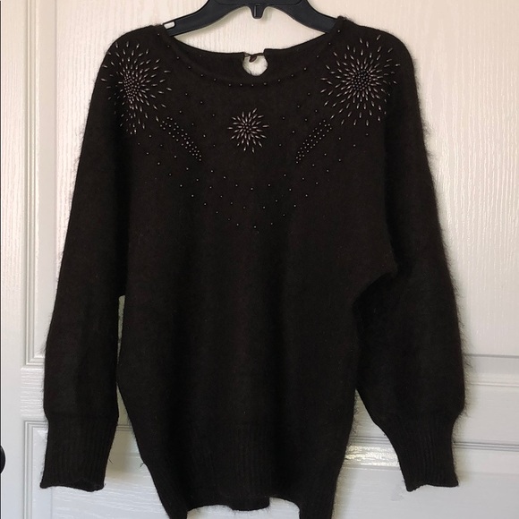 Rabbit Fur Beaded Sweater - Picture 4 of 8